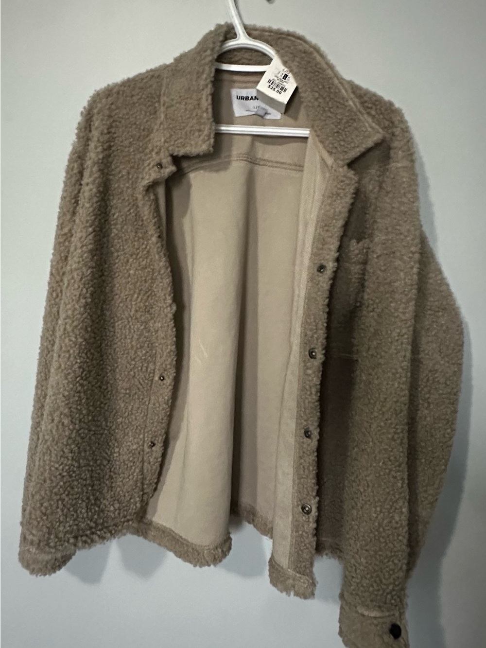 Urban Planet Taupe Teddy Sherpa Jacket
